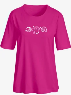 T-Shirts<T-shirt manches courtes col rond imprimé coquillages