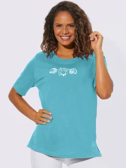 T-Shirts<T-shirt manches courtes col rond imprimé coquillages