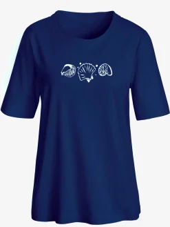 T-Shirts<T-shirt manches courtes col rond imprimé coquillages