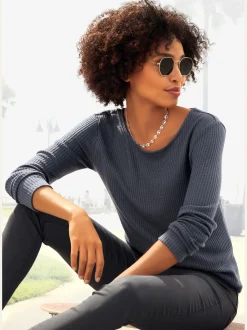 LASCANA T-Shirts<T-shirt manches longues basiques de qualité