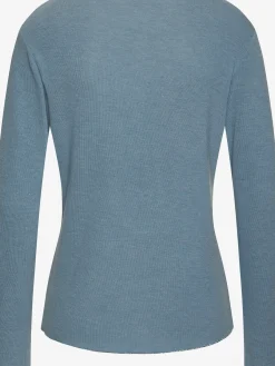 LASCANA T-Shirts<T-shirt manches longues bords pailletés raffinés à l'encolure, aux finitions des manches et à l'ourlet