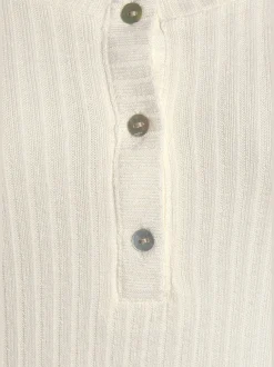 Vivance T-Shirts<T-shirt manches longues courte patte de boutonnage devant avec boutons imitation nacre