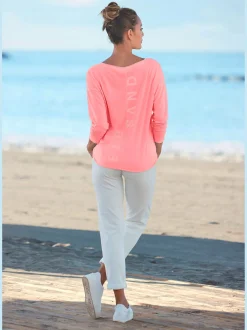 Elbsand T-Shirts<T-shirt manches longues large encolure ronde