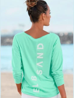 Elbsand T-Shirts<T-shirt manches longues large encolure ronde