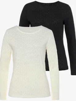 Vivance T-Shirts<T-shirt manches longues tricot fin ajouré