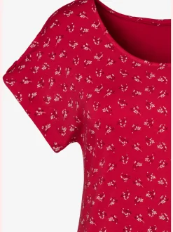 LASCANA T-Shirts<T-shirt petit nœud et découpe au niveau des manches