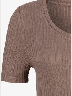 LASCANA T-Shirts<T-shirt petite patte de boutonnage avec boutons imitation corne