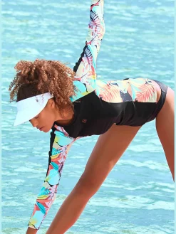 LASCANA ACTIVE Maillots De Bain<T-shirt pour la baignade manches imprimées – effet de couleur différent pour chaque pièce