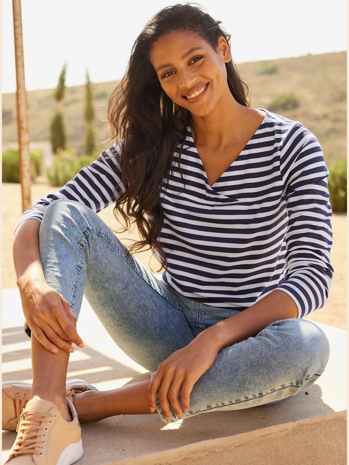 Best Connection T-Shirts<T-shirt rayé mélange de modal doux