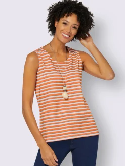 Collection L T-Shirts|Débardeurs<T-shirt rayé pur coton