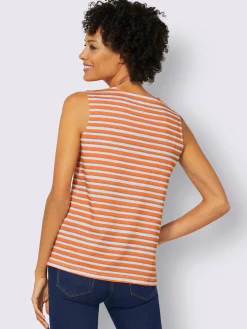 Collection L T-Shirts|Débardeurs<T-shirt rayé pur coton