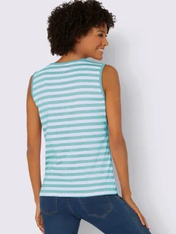 Collection L T-Shirts|Débardeurs<T-shirt rayé pur coton