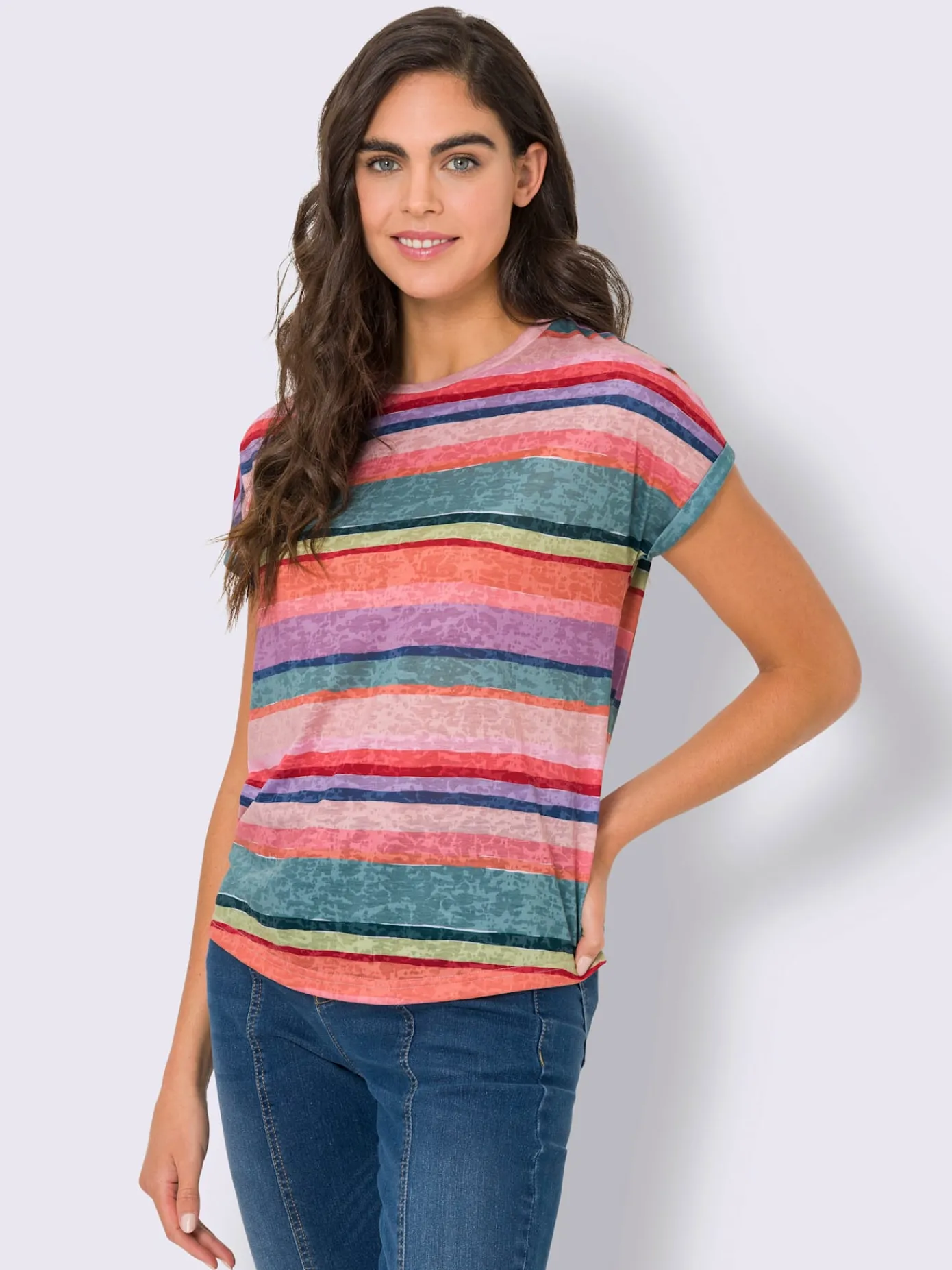 Best Connection T-Shirts<T-shirt séduisant motif à rayures