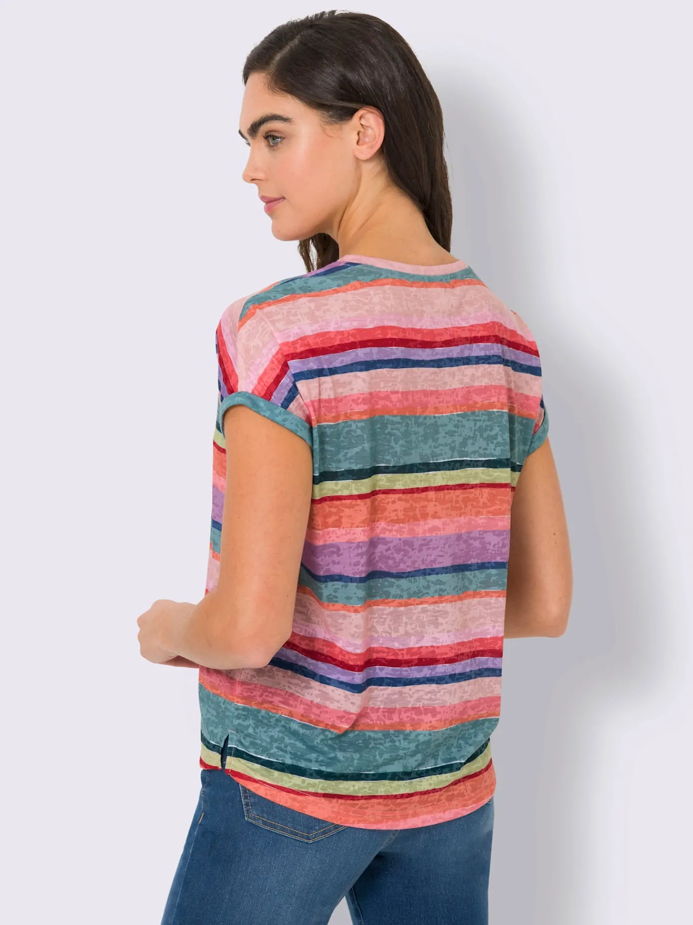 Best Connection T-Shirts<T-shirt séduisant motif à rayures