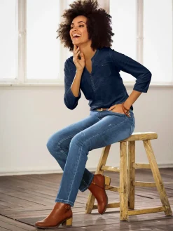 T-Shirts<T-shirt simple patte boutonnage poches poitrines