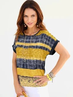 T-Shirts<T-shirt tendance à multiples motifs