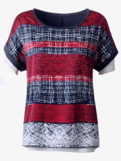 T-Shirts<T-shirt tendance à multiples motifs