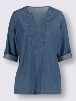 Collection L Tuniques|Chemisiers<Tunique en jean pur coton