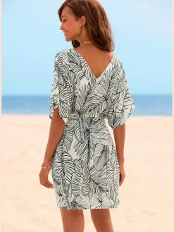 s.Oliver T-Shirts<Tunique longue encolure en v dégagée