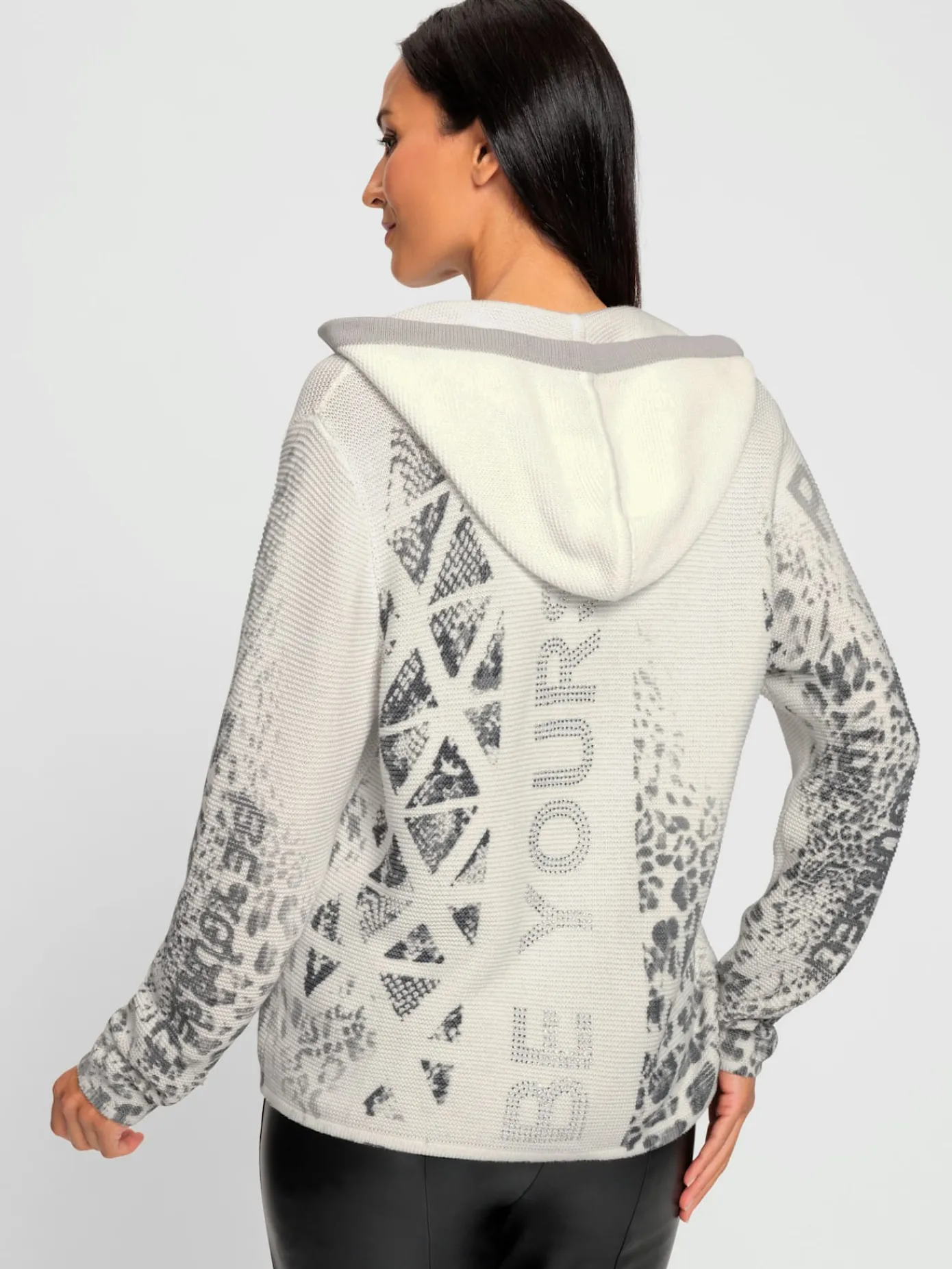 Rick Cardona Gilets Et Cardigans<Veste à capuche en tricot imprimé mode