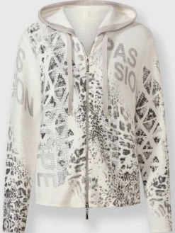 Rick Cardona Gilets Et Cardigans<Veste à capuche en tricot imprimé mode