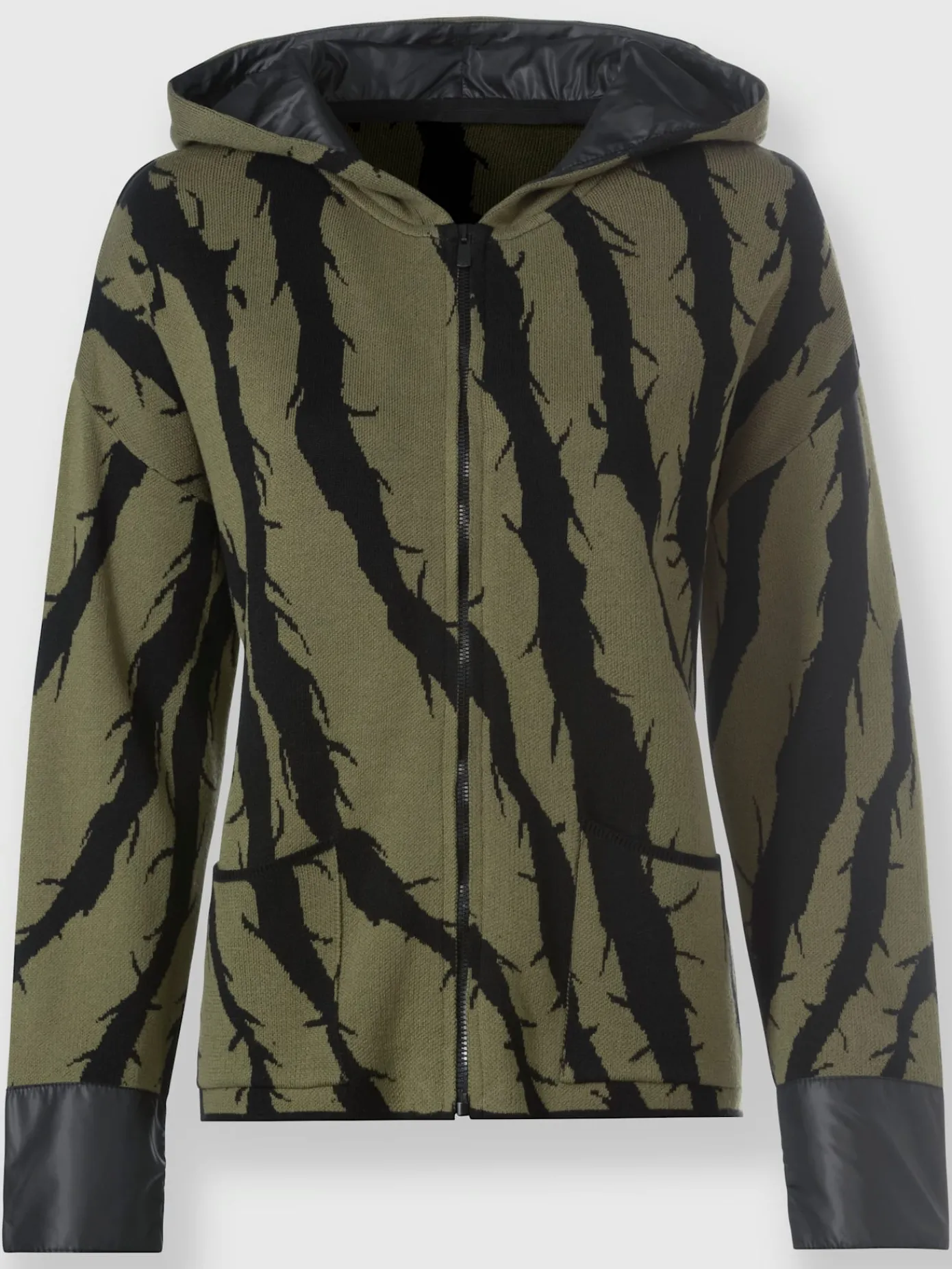 Rick Cardona Gilets Et Cardigans<Veste à capuche en tricot mélange de matières tendance