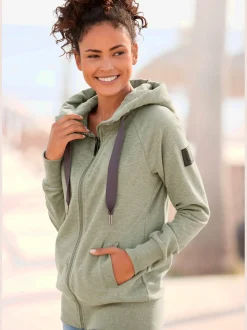 Elbsand T-Shirts<Veste à capuche grande capuche avec coulisse