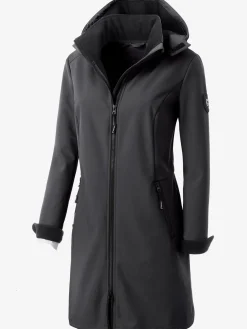 Collection L Vestes<Veste coupe vent longue qualité softshell col montant avec capuche