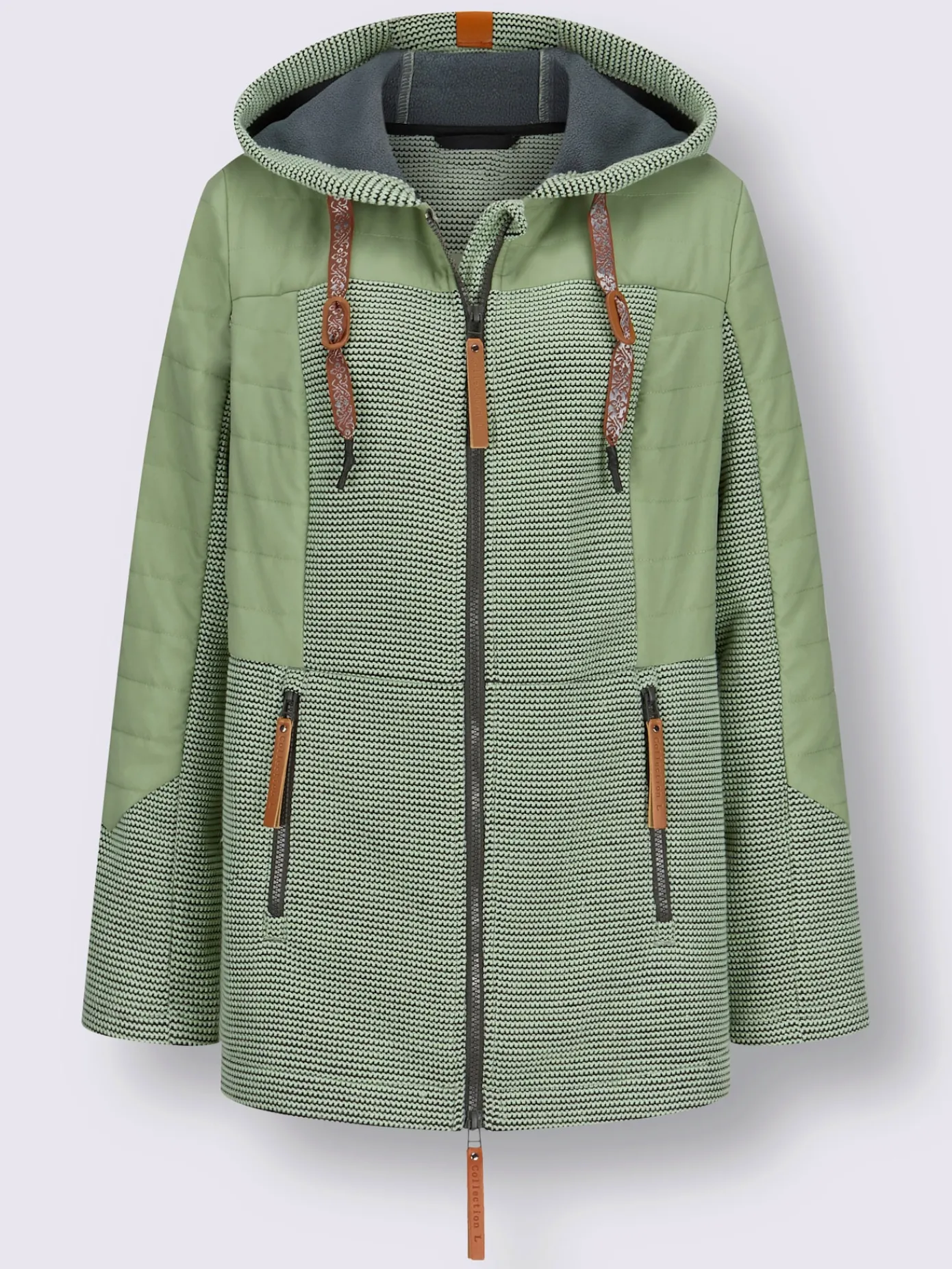 Collection L Vestes<Veste de mi-saison capuche à coulisse et stoppeurs