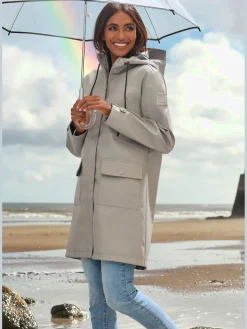 Elbsand Vestes<Veste de pluie parka longue à capuche