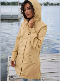 French Connection Vestes<Veste d'extérieur veste légère à capuche réglable et détails dorés