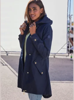 French Connection Vestes<Veste d'extérieur veste légère à capuche réglable et détails dorés