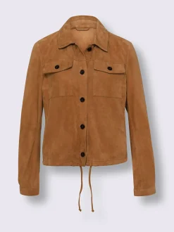 Linea Tesini Vestes<Veste en cuir coulisse à l'ourlet