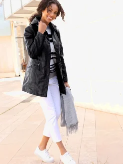 Collection L Vestes<Veste en cuir cuir agneau nappa véritable