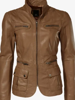 Linea Tesini Vestes<Veste en cuir cuir d'agneau souple