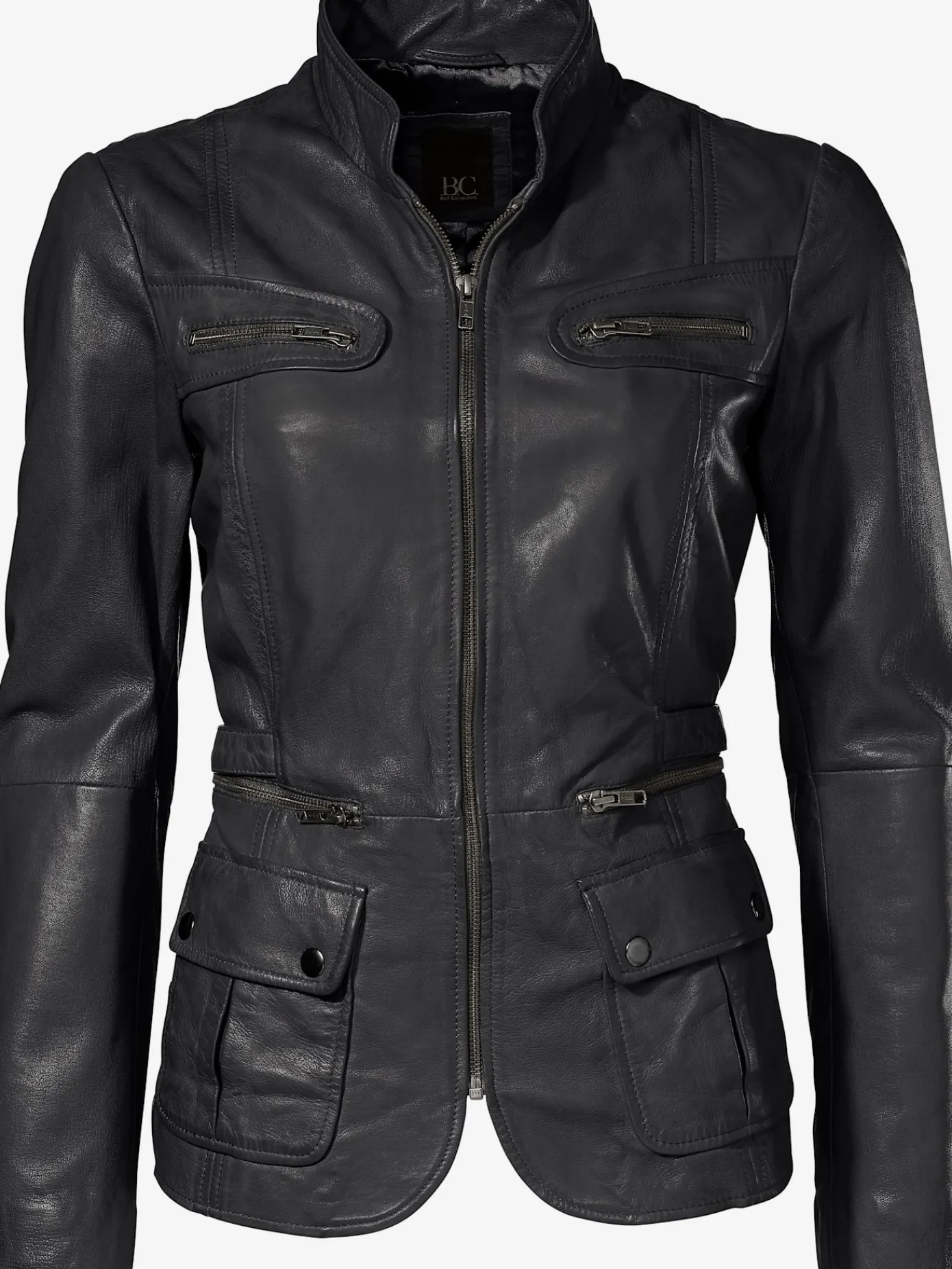 Linea Tesini Vestes<Veste en cuir cuir d'agneau souple