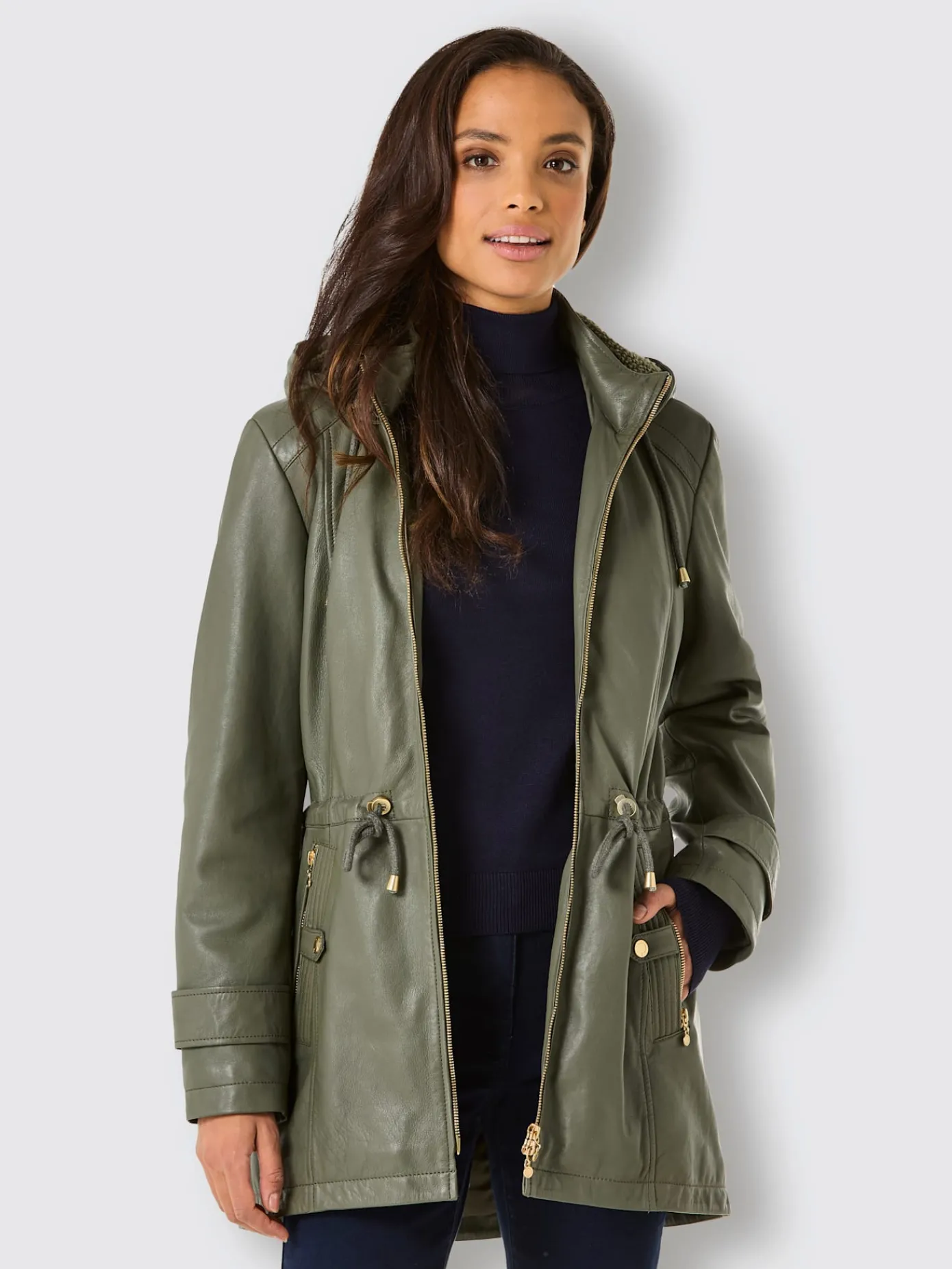 Mainpol Vestes<Veste en cuir pur cuir d'agneau nappa