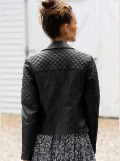 LASCANA Vestes<Veste en imitation cuir veste de motard courte en matière synthétique