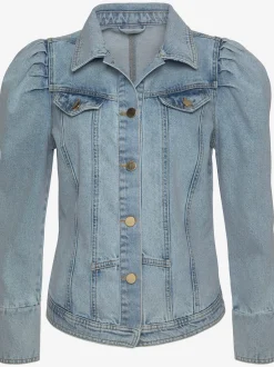 Vivance Vestes<Veste en jean avant boutonné