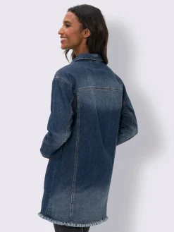 Mandarin Blazers<Veste en jean effet « destroy » tendance