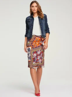 Linea Tesini Vestes<Veste en jean effet délavé et usé