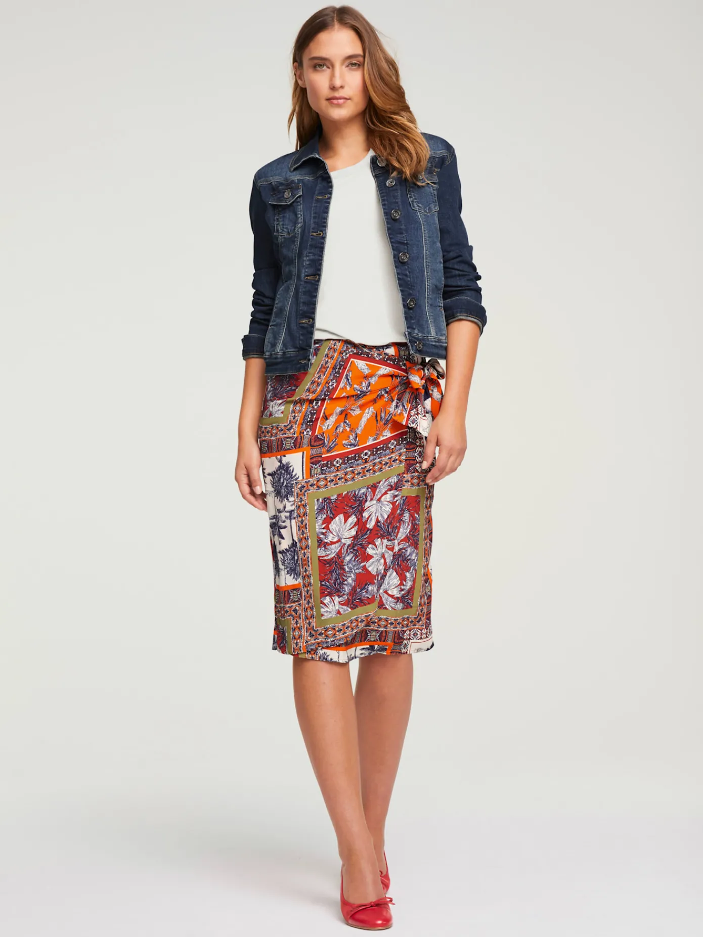 Linea Tesini Vestes<Veste en jean effet délavé et usé