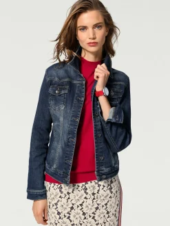 Linea Tesini Vestes<Veste en jean effet délavé et usé