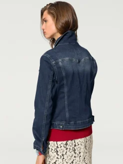 Linea Tesini Vestes<Veste en jean effet délavé et usé