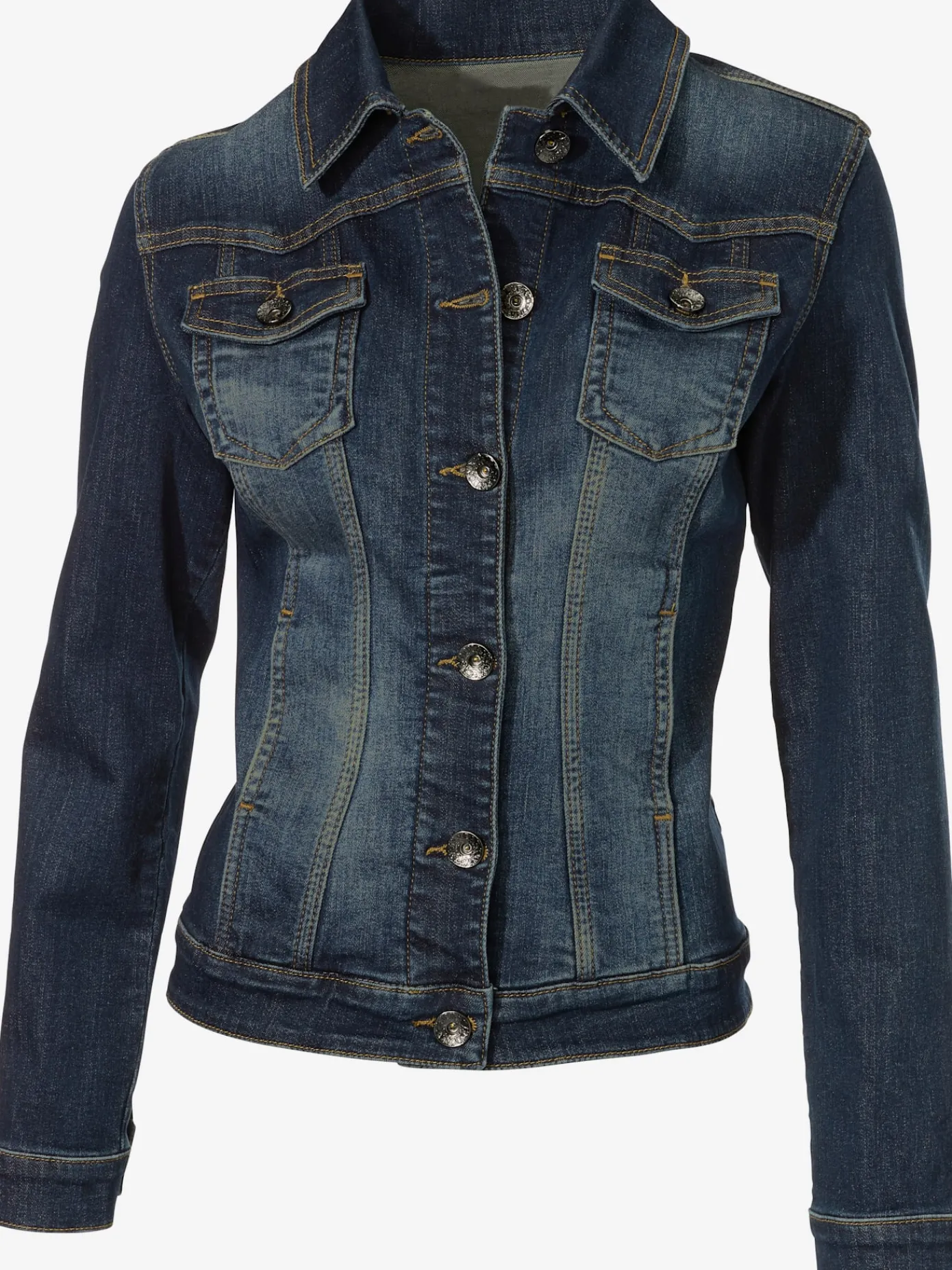 Linea Tesini Vestes<Veste en jean effet délavé et usé