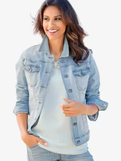 Linea Tesini Vestes<Veste en jean effet et usé