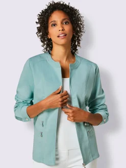CREATION L PREMIUM Blazers<Veste en jean mélange coton et lyocell de qualité