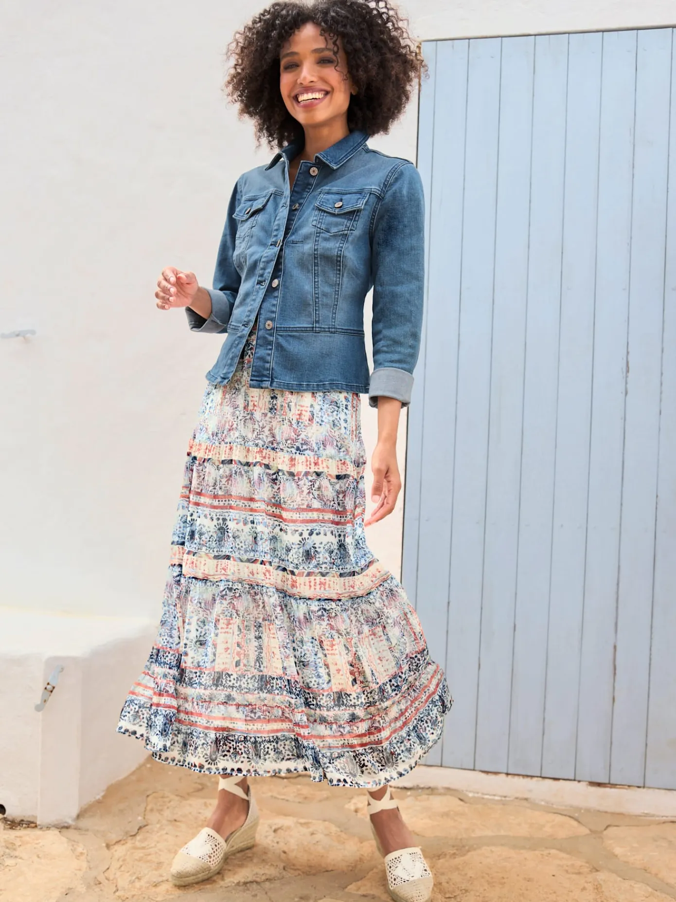 Linea Tesini Vestes<Veste en jean poches poitrine pratiques