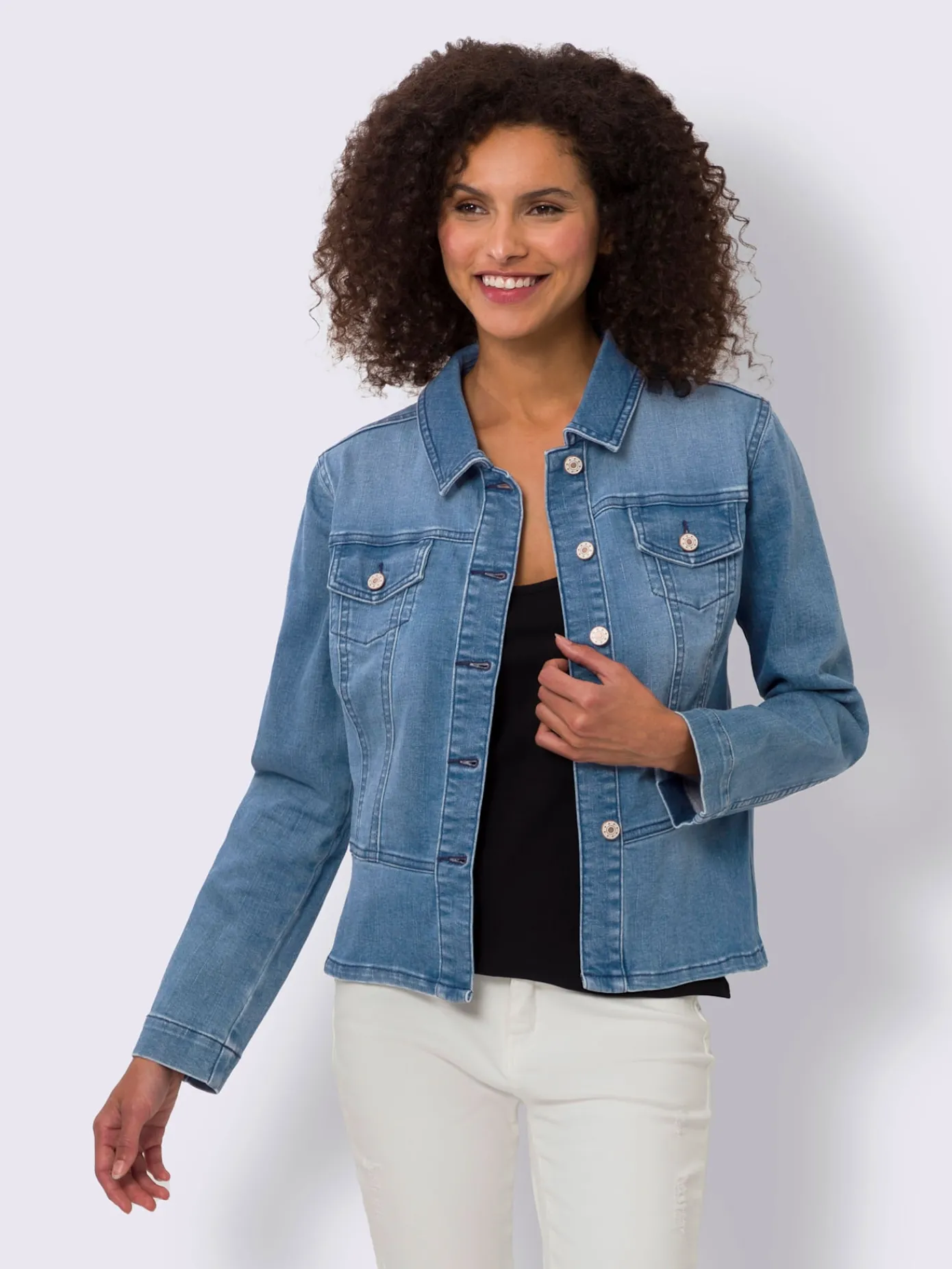 Linea Tesini Vestes<Veste en jean poches poitrine pratiques