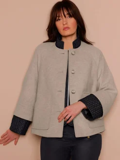 CREATION L PREMIUM Vestes<Veste en laine empiècement gilet